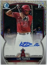 2023 Bowman Chrome Luis Torres 1st Shimmer Refractor Auto LA Angeles #CPA-LT