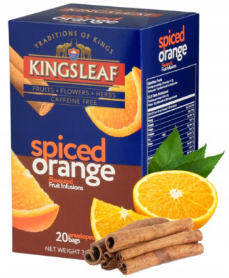 Kingsleaf Tea - SPICED ORANGE   ENVELOPED Fruit Tea 20 tbs / 36g  ( 1.26 oz )