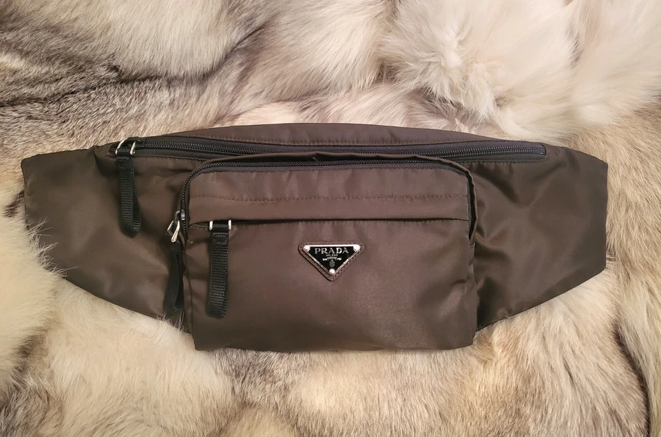 PRADA Tessuto Nylon Marsupio Belt Bag Fanny Pack Army Green Excellent Authentic - Image 4 of 4