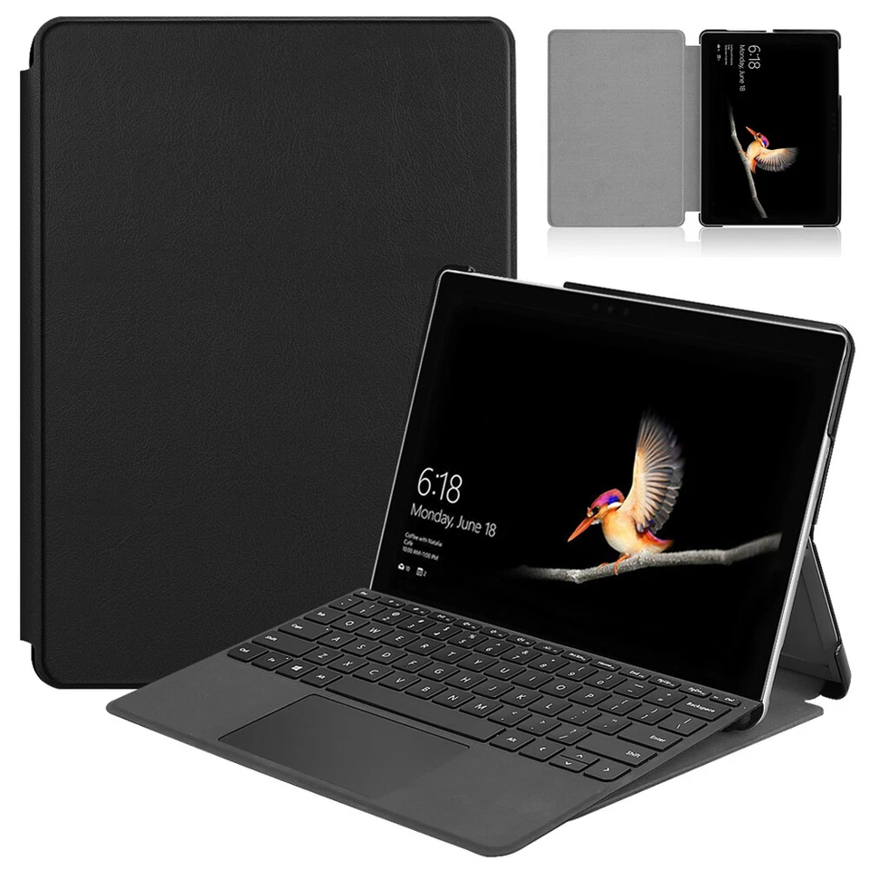 For Microsoft Surface Pro 4/5/6/7/8/9/10/X Go 2/3/4 Leather Folio Case Cover - Image 2 of 4