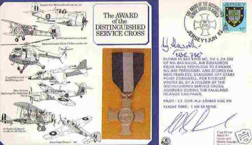 Cruz de servicio distinguido firmada por Haworth DSC hold - Imagen 1 de 1