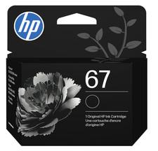 HP 67 Black Original Ink Cartridge, 120 pages, 3YM56AN 140