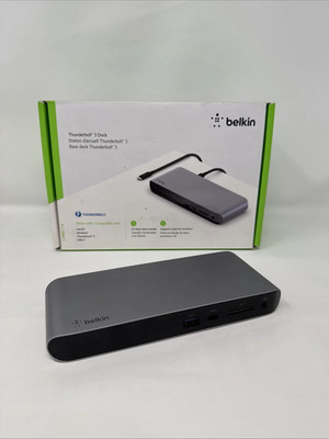 Belkin Thunderbolt 3  USB-C Docking Station Mac OS Windows 4K 40Gbps xfr D
