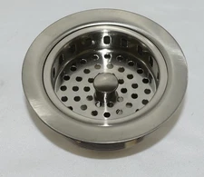 Waternity DBSMNP Brass Duo Basket Strainer O-ring Stopper Polished Nickel