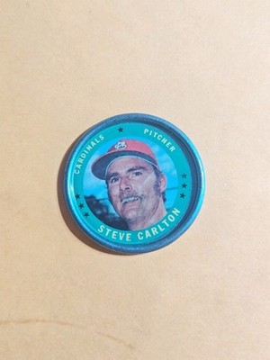 1971 Topps Coin St Louis Cardinals Steve Carlton HOF #115 Vtg No Dents Vg