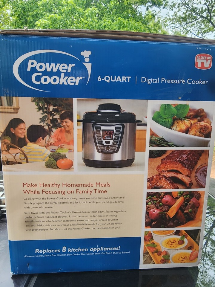 POWER COOKER 6 Quart Digital Pressure Cooker As Seen On TV Model PC-WAL ...