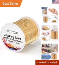 18 Gauge Jewelry Wire for Jewelry Making, Tarnish Resistant Copper Beading Wi...