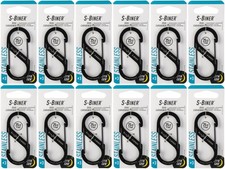 Nite Ize S-Biner Stainless Steel Dual Carabiner 3 - Black 12-Pack 