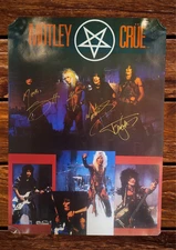 Motley Crue signed poster***Shout At The Devil 1983***4 members