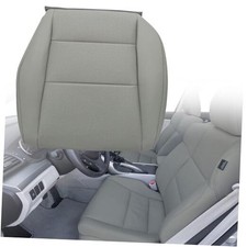 Driver Side Replacement Leather Perforated Bottom seat Cover Gray Compatible