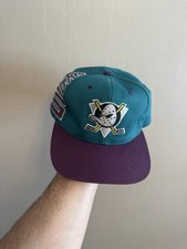 Vintage 90s Mighty Ducks American Needle SnapBack Hat Cap Disney NHL