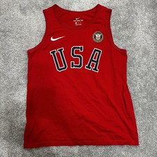 Team USA Nike Men  s Tank Top Medium The Nike Tee Embroidery