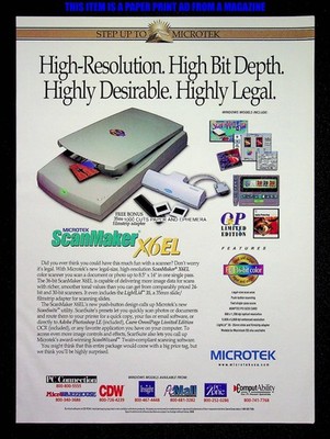 Microtek ScanMaker X6EL Flatbed Scanner 1999 Print Magazine Ad Poster ADVERT
