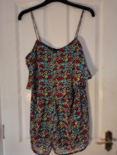 Multicoloured Floral Playsuit/Romper Summer One Piece Size 16 Atmosphere Primark