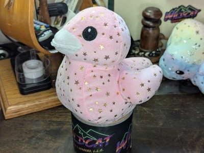 Pink with Golden Stars Jumbo Plush Ducky 6'' Dazzling Duck NEW