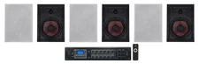 (6) Rockville WA870 8" 70V Commercial/Restaurant In-Wall Speakers+Receiver Amp