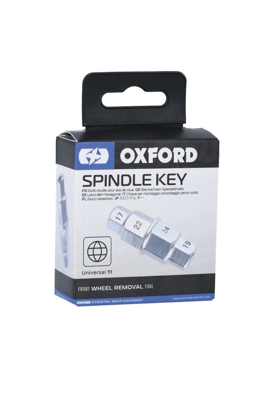 Oxford Spindle Key 17/19/22/24mm Front Wheel Motorcycle Removal Tool Universal
