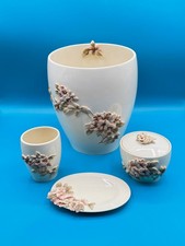 Vintage CROSCILL Charlotte Floral Ceramic Powder Room Set Cottagecore