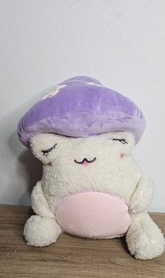 Plush Goals Cuddle Barn 10'' Toadstool White and Lilac Wawa Frog Plush Toy Lovey