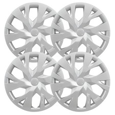 Set Of 4 Hubcaps 15 Inch Silver Abs Wheel Covers For 2018 - 2018 Toyota Yaris
