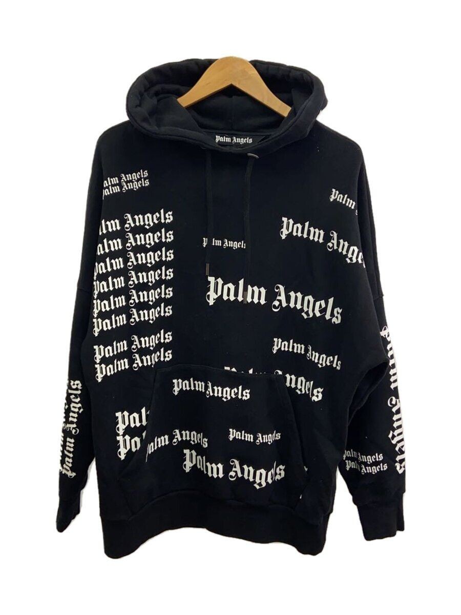 Palm Angels ブルゾン CURVED LOGO ZIPPED HOODY BLACK - OFF WHI in BLACK - OFF