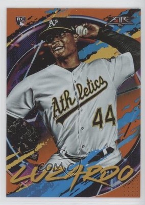 2020 Topps Fire Orange 55/299 Jesus Luzardo #91 Rookie RC fo7