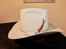 Vintage 70's Stetson 3X Beaver, Sz. 7 1/4, Bricks-shaped crown, Silverbelly Tan