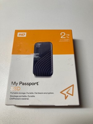 WD My Passport 2TB USB-C Tragbare Externe SSD - Farben rot gold grau NVME