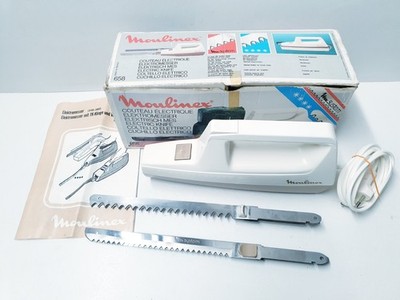 Moulinex 658 Elektromesser weiß / beige 2 Messer Anleitung Wandhalterung OVP