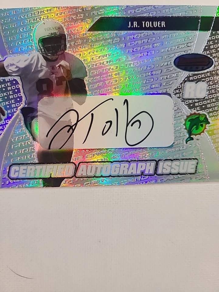 2003 Bowman's Best #143 J.R. Tolver AUTO RC San Diego St Aztecs Miami Dolphins - Image 3 of 4