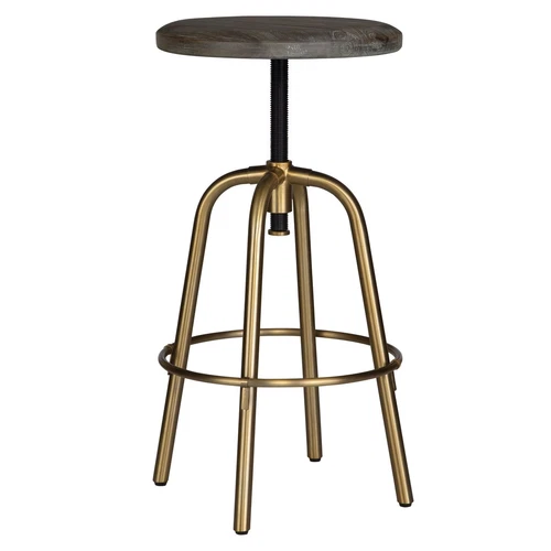 Uttermost Revolve Brass Counter Stool - Picture 2 of 6