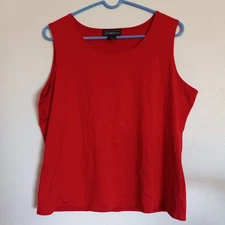 Elementz Sleeveless Tank Top Cami Blouse Womens Size XL Red Nylon Spandex