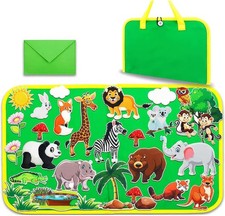 Fuzzy Felt, Zoo Animals Fuzzy Felt for 2 Year Olds, Educational and Creative