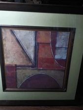Huge Heavy Wall Art Modern Shadow Box Wood Frame  Pick Up Only Unless
