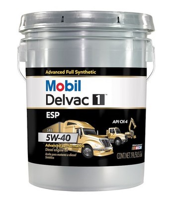 Mobil Delvac 122265 ESP Motor Oil 5W-40 Pail 5 Gallons