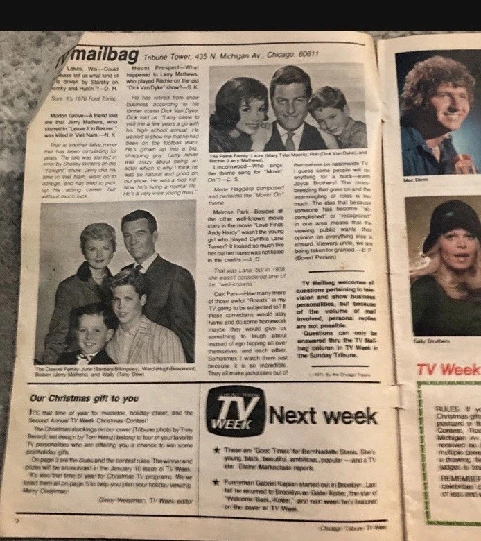 Chicago Tribune Tv Week декабрь 1975 What Stars Want винтажный журнал - Изображение 3 из 4