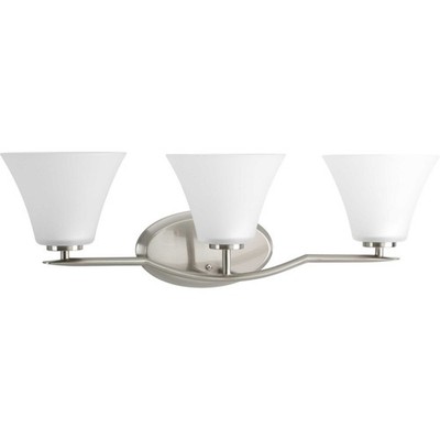 Progress Lighting P2006-09 3 Light 26.75''W Bath Vanity Fixture - Nickel