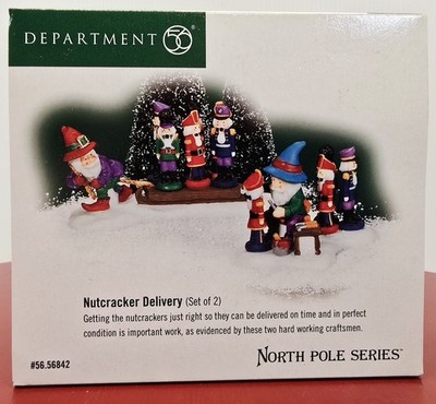 Dept 56 Nutcracker Delivery #56.56842 North Pole Series Set of 2 Open Box