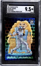 Sam Laporta 2024 Donruss Optic Downtown Black Pandora /25 SGC 9.5