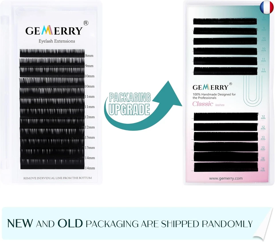 Extension de Cils Professionnel 0.18 D curl Cils à Cils 8-14mm Mix Faux Cils  - Photo 2/4