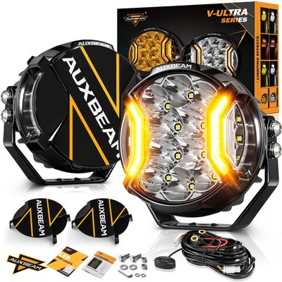 AUXBEAM 7''inch Side Shooter LED Work Driving Light Hyper Spot Fog Pods Amber DRL
