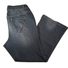 LANE BRYANT LIGHTLY FLARED JEANS women's Plus sz 20 Dark Wash Denim Stretch