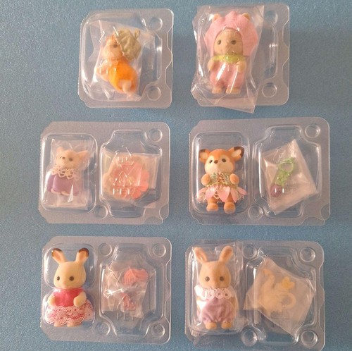 Sylvanian Families Baby Collection Six Figures Unopened Plastic Boxes