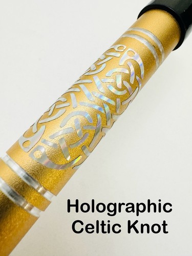 Standard high D Irish Tin Penny Whistle By Nick Metcalf Handcrafted Tunable Gold - Picture 9 of 11