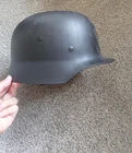 German Military Helmet w/ Padded Foam Liner & Chin Strap, Militaria WW2 Replica