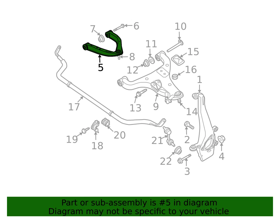 Genuine Nissan Frontier Xterra Pathfinder Right Front Upper Control Arm 54524-EA - Image 3 of 4