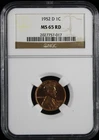 1952-D Wheat Lincoln Cent 1c NGC MS65 RD