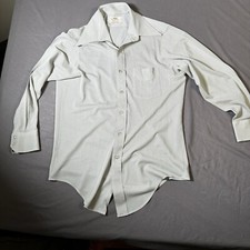 Vintage Light Blue David Harrison Men's Perma Press Shirt Size Medium 16-34