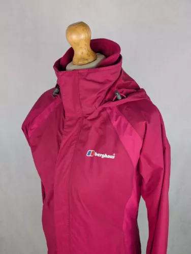 Women's BERGHAUS Pink AQ2 Jacket 3 In 1 With 100% Nylon Fleece Size UK 10