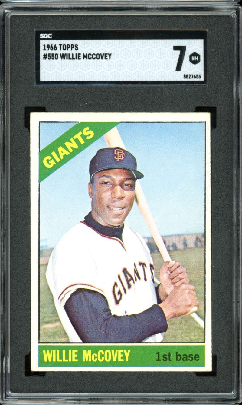 1966 Topps High #550 Willie McCovey (SP/Short Print) Giants HOF SGC 7 NM